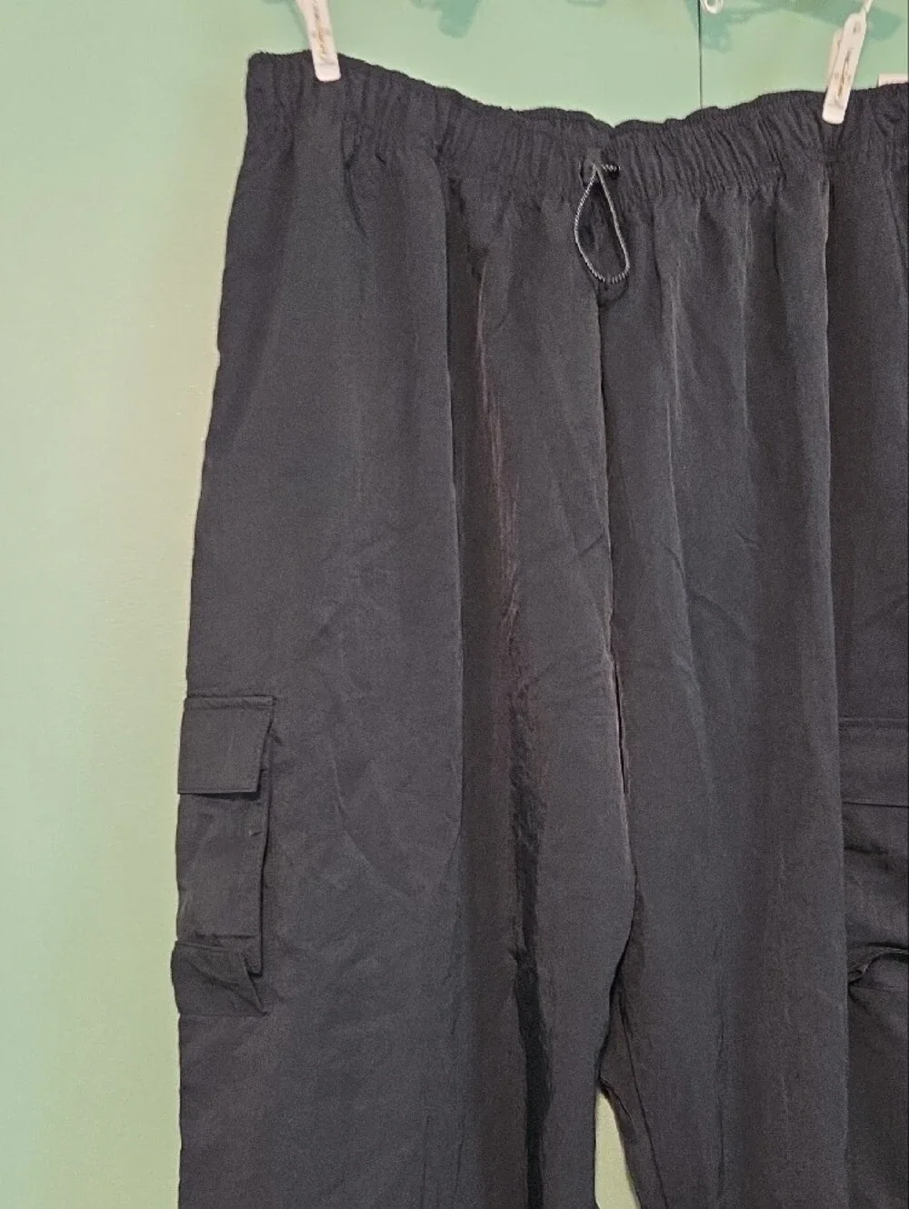 Nwt Nike Black High Rise Standard Fit Windbreaker Jogger Athletic Pant Xl